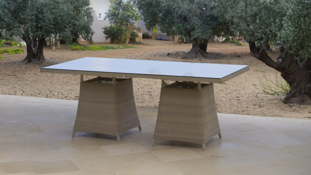 21120 CALDERAN Skyline Design DINING TABLE 200x100 WHITE WASH POLYROD 3 mm 10