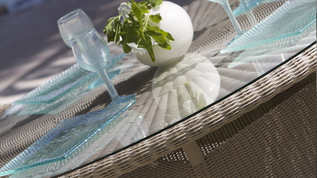 22121 CALDERAN Skyline Design DINING TABLE D120 WHITE WASH POLYROD 3 mm 06