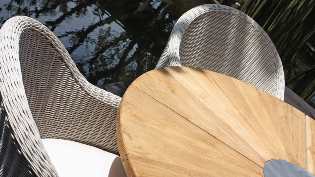 22124 CALDERAN Skyline Design DINING ARMCHAIR WHITE WASH POLYROD 3 mm 06