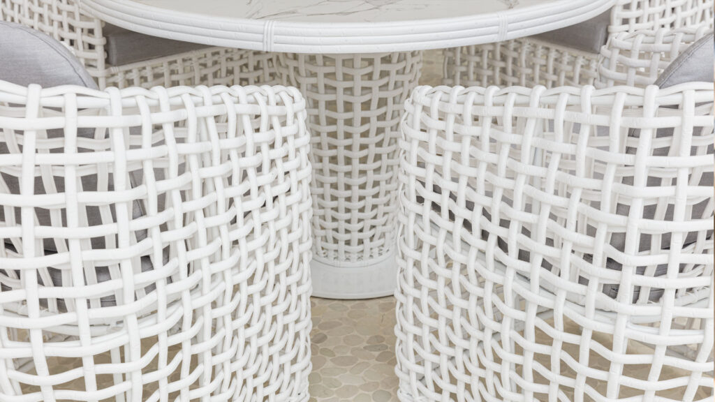 22462 Dynasty Skyline Dining Armchair WHITE Mushroom 15mm 06