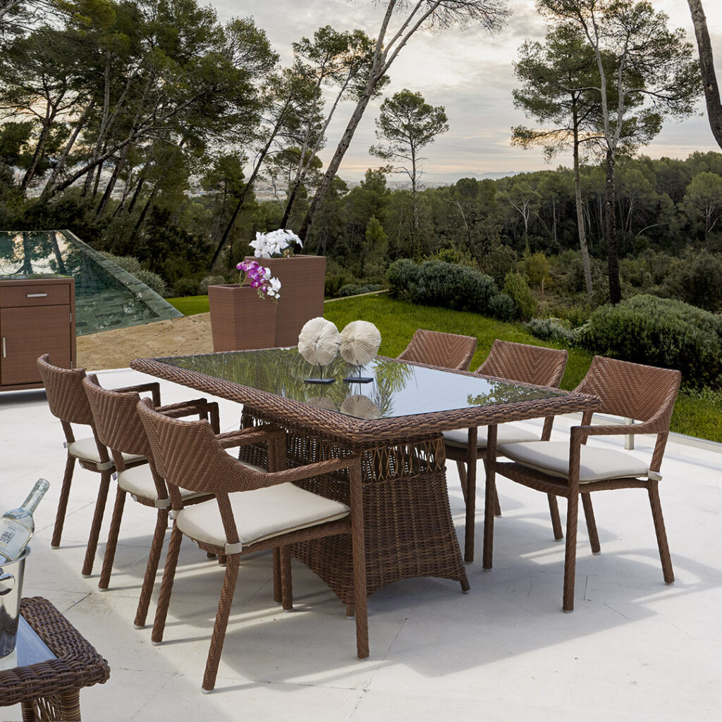 22550-30 EBONY Skyline DINING TABLE RED PULUT OMEGA 6 mm 06