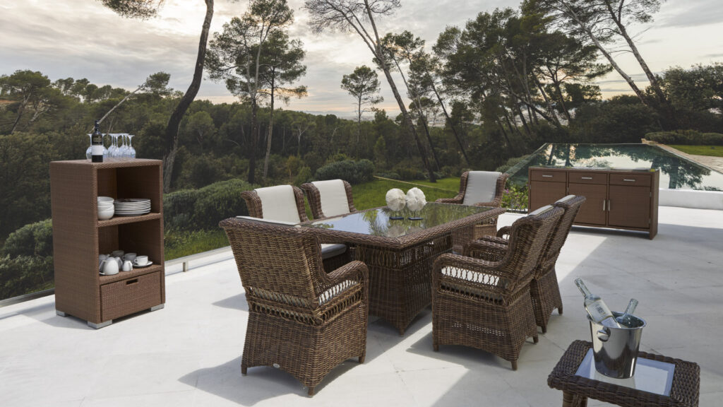 22550-30 EBONY Skyline DINING TABLE RED PULUT OMEGA 6 mm 10