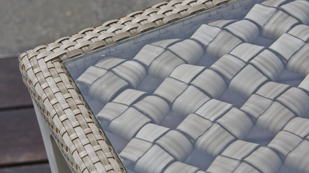 23064 HEART COFFEE TABLE SEASHELL FLAT-FLAT Skyline Design 06