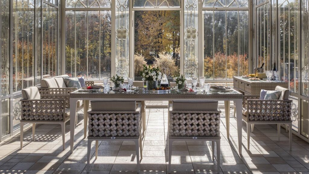 23071-16 HEART DINING TABLE RECT SEASHELL FLAT-FLAT Skyline Design 07