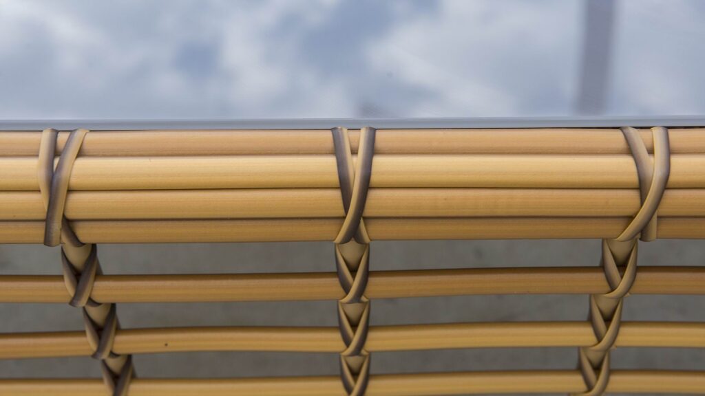 23764 COFFEE TABLE VILLA NATURAL RATTAN MUSHROOM Skyline Design 03