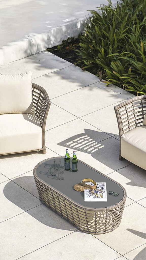 23764 COFFEE TABLE VILLA OFF WHITE MUSHROOM Skyline Design 05