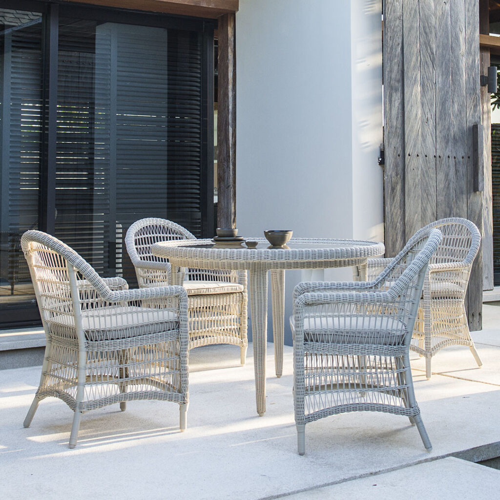 4608-12D Arena Skyline Design Dining Table Seashell Polyrod 08